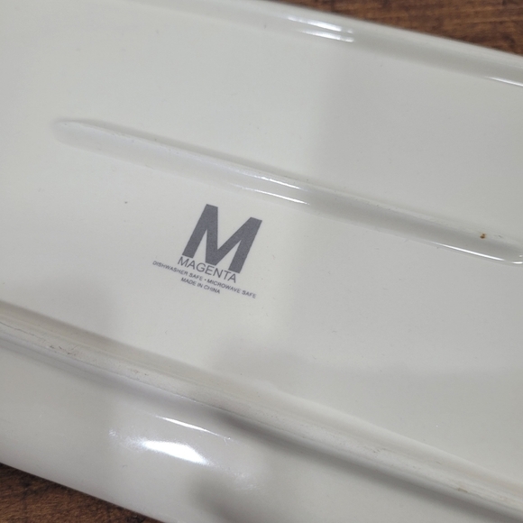 Rae Dunn Magenta Beach Chair Inspirational Platter Ceramic Serving Plate - Picture 4 of 6